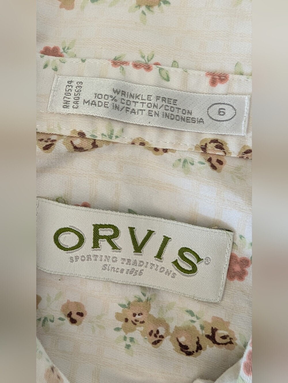 Orvis Womens Cream Floral Size 6 - Picture 10 of 10